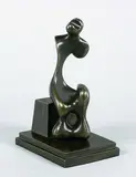 Seated figur by Jean-Guy Dallaire, 1997, Bronze, sold May 2002
