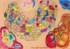 Ida Kerkovius, Komposition, Colour chalk drawing