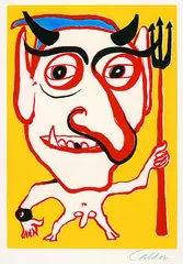 Tête by Alexander Calder, Colour etching, sold May 2002