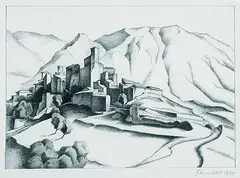 Alba by Alexander Kanoldt, 1924, Lithograph, sold May 2002