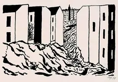 Berlin am Meer by Werner Heldt, 1949, Lithograph, sold May 2002