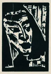 Ägypterin I by Emil Nolde, 1910, Woodcut, sold May 2002