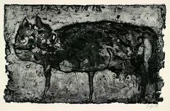 Katze by Horst Janssen, 1959, Etching, sold May 2002
