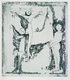 Gruppo di Arlecchini (Gruppe von Harlekinen) by Marino Marini, 1968, Etching, sold May 2002