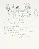 Allerlei missliche Umstände... by Horst Janssen, 1959, Ballpoint drawing, sold May 2002