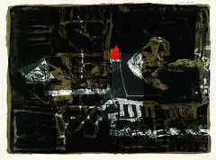 Poisson au triangle rouge by Antoni Clavé, Lithograph printed in colours, sold May 2002