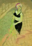 Elvira Bach, Woman in Black