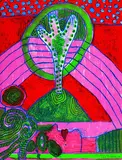 d.i. C. G. van Beverloo Corneille, 2 Bll.: Une fleur, un rêve. L'arbre extatique, Lithograph printed in colours