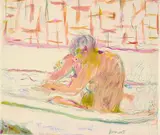 Pierre Bonnard, Frau in ihrer Badewanne sitzend, 1942, Lithograph printed in colours