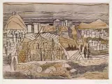 Eduard Bargheer, 3 Bll.: Delphi. Akropolis. Parnass, Colour etching