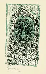 Selbst by Otto Pankok, Woodcut, sold May 2002
