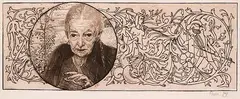 Ornament by Heinrich Vogeler, Etching, sold May 2002