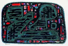 Komposition by Alfred Manessier, Lithograph printed in colours, sold May 2002
