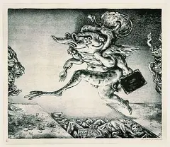 Der Überläufer by A. Paul Weber, Lithograph, sold May 2002