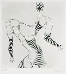 Ohne Titel by Hans Bellmer, Etching, sold May 2002