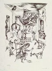 Später Paris zum Müttertag oder: Ein alternder Paris zum Muttertag by Bele Bachem, 1968, Lithograph printed in colours, sold May 2002