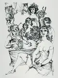 Bele Bachem, Kindsgeburt, 1968, Lithograph