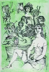 Kindsgeburt by Bele Bachem, 1968, Lithograph, sold May 2002