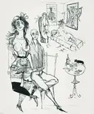 Bele Bachem, Sanft bis zur letzten Rasur (II. Fassung), 1968, Lithograph