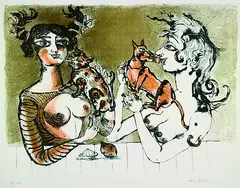 Sonntag der Vampyrinnen by Bele Bachem, Lithograph printed in colours, sold May 2002