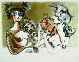 Bele Bachem, Sonntag der Vampyrinnen, Lithograph printed in colours