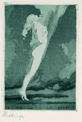 Ex Libris Hildegard Heyne by Max Klinger, 1918, Aquatint, sold May 2002