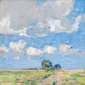 Otto Altenkirch, Feldweg Eula (Blauer Sommertag), 1923, Öl auf Leinwand