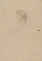 Wilhelm von Kügelgen, Bildnis Julius Rosenberg mit Pfeife, 1831, Bleistiftzeichnung auf feinem Bütten
