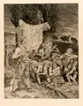 Max Klinger, Elend, 1892, Radierung und Kupferstich auf kräftigem, gelblichen Japan