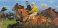 Georg Carl Koch, Hindernisrennen, Um 1890–1910, Gouache