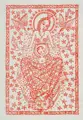 Elfriede Lohse-Wächtler, Maria (Böhmische Madonna), 1922, Federlithografie in Rotbraun auf hauchdünnem Japan