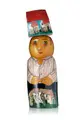 Lothar Sell, Sehr großer junger Bauer mit Bauernhaus, 1992, Holz, geschnitzt, polychrom gefasst, klarlackiert