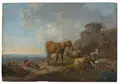 Johann Christian Klengel, Ruhender Hirte mit Pferd, 1770, Öl auf Holz