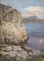 Adelsteen Normann, Felsige Küste in Norwegen. Spätes 19. Jh