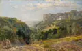 Bernhard Mühlig, Pferdefuhrwerk in der Sächsisch-Böhmischen Schweiz, Um 1909, Öl auf Leinwand