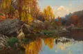 Jacques Matthias Schenker, Aus dem Gottleubatal, 1879, Öl auf Leinwand