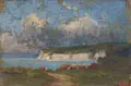 Alexander William Wellwood Rattray, (zugeschr.), Kreideküste in Südengland (?), 1896, Öl auf Leinwand, auf Malpappe kaschiert