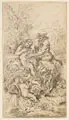 Marsyas und Olympus by Giovanni Benedetto Castiglione, 1645–1648, Radierung auf feinem Bütten, sold Mar 2026