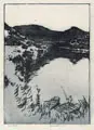Siegfried Berndt, Polnisches Dorf, Drei Farbholzschnitte auf chamoisfarbenem Japan