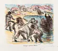 Lovis Corinth, Europa mit dem Stier, 1920, Farblithografie auf Bütten