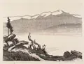Siegfried Berndt, Arbersee, Zwei Holzschnitte und ein Farbholzschnitt auf feinem Japan