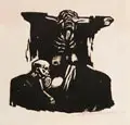 Käthe Kollwitz, Hunger, 1923, Holzschnitt auf strukturiertem Bütten