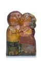 Lothar Sell, Bauernpaar. 1970er Jahre, Holz, geschnitzt, polychrom gefasst und klarlackiert