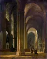 Julius Jacob d.J., (zugeschr.), Interieur der Regensburger Domkirche, 1868, Öl auf Leinwand