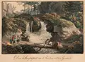 Ludwig Richter, 70 mahlerische An- und Aussichten der Umgegend von Dresden in einem Kreise von sechs bis acht Meilen., Umrissradierungen, koloriert