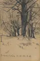 Otto Altenkirch, Bieberstein, 1904, Grafitzeichnung auf chamoisfarbenem Papier