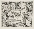 Max Beckmann, Liebespaar II, 1918, Kaltnadelradierung auf chamoisfarbenem Bütten