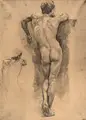 Otto Greiner, Stehender männlicher Rückenakt