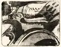 Anton Kerschbaumer, Kanal (Tiergarten, Berlin), 1919, Lithografie auf feinem, chamoisfarbenem Japan