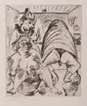 Frauenbad by Paul Kleinschmidt, 1922, Kaltnadelradierung auf "Van Gelder Zonen"-Bütten, sold Nov 2025